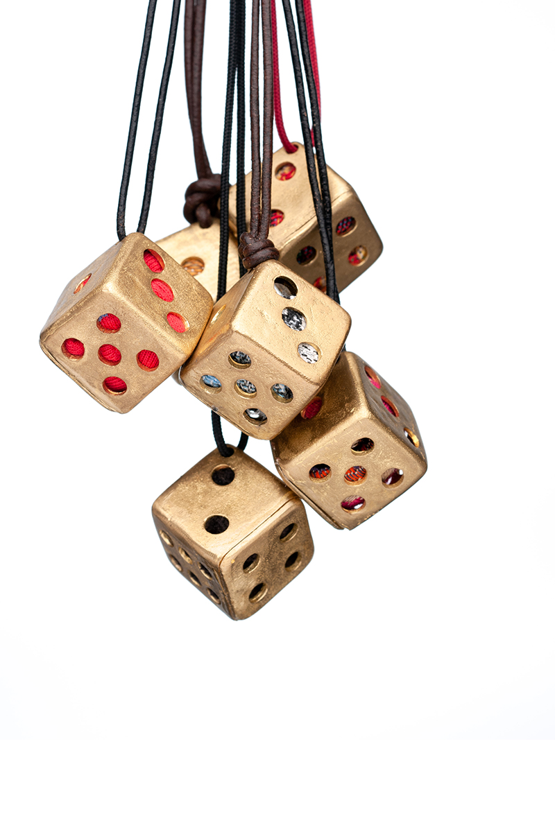 handmade dice necklace